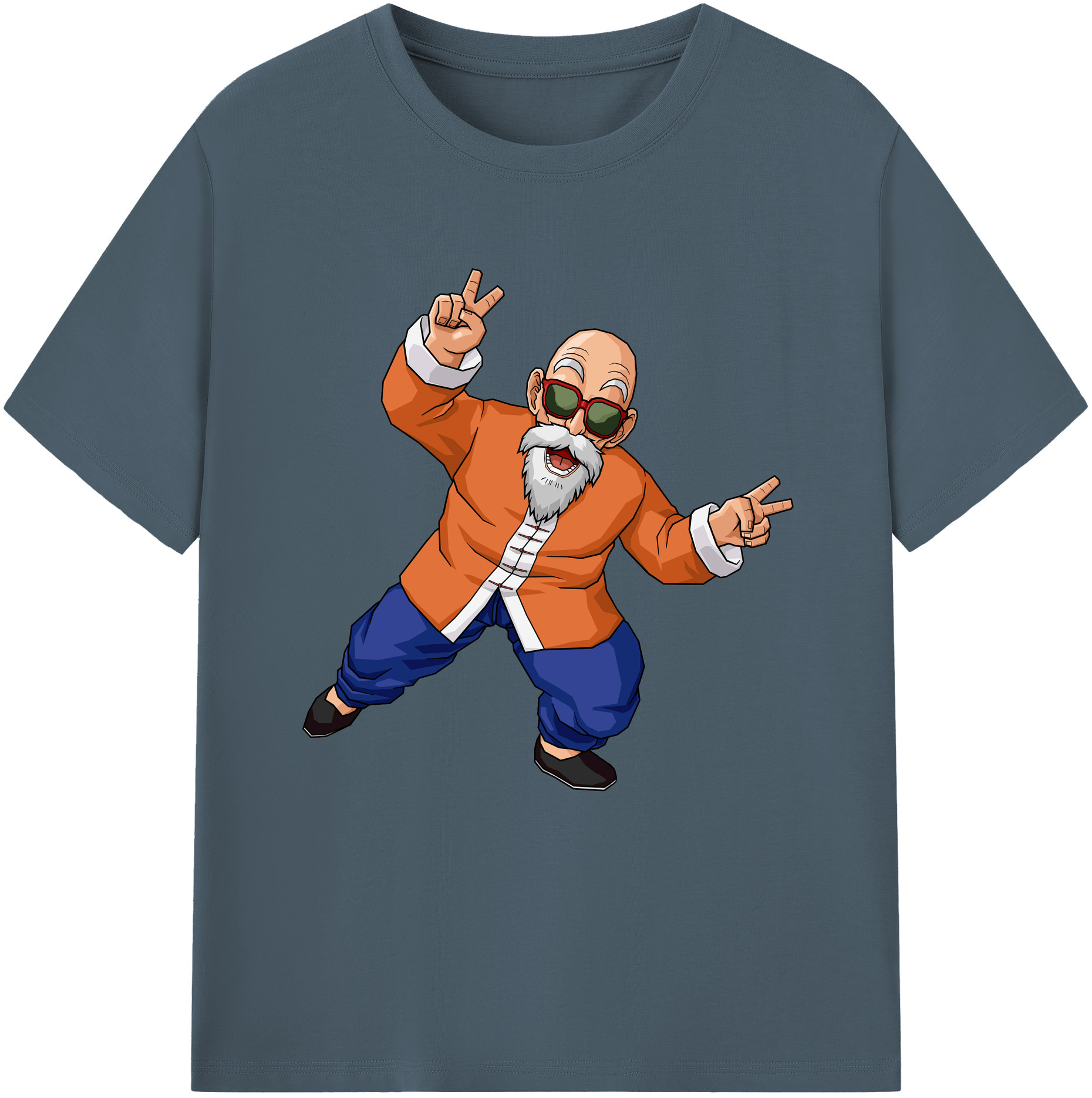 （画像用） ドラゴンボール 亀仙人（かめせんにん） DRAGON BALL Master Roshi Kame Sennin 綿100％半袖Tシャツ（フロントプリント）